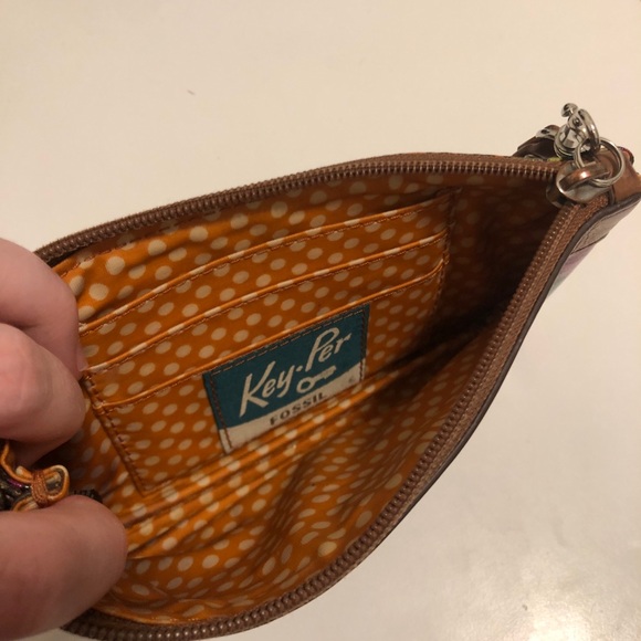 Fossil multicolor leather wristlet wallet - Picture 5 of 5